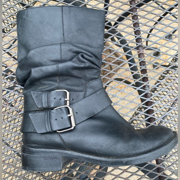 Matisse Engineer (Robbie) Side Buckle Black Leather Moto Biker Boots Size 6.5 - Picture 3 of 16